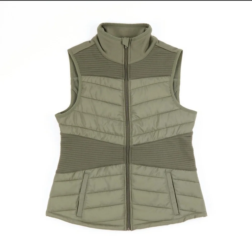 Tek Gear Workout Gear Quilted Vest Green Size Small NWT!